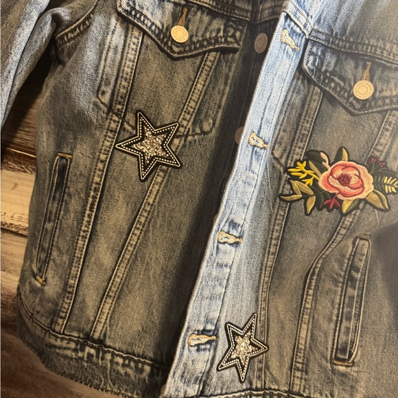 Embroidered Denim Jean Jacket - Picture 3 of 6